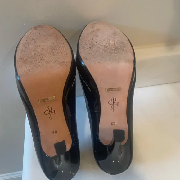 Cole Haan, Nike Air Black Peep Toe Heels, Size 8 - Picture 7 of 7